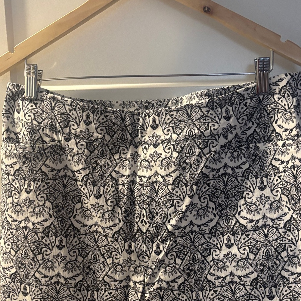 Black and White Patterned Skirt by Chico’s